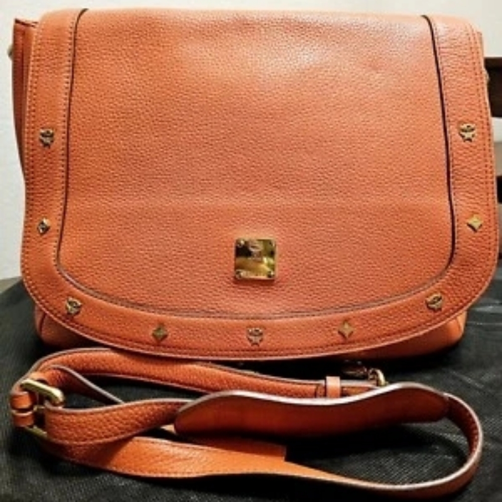 MCM Women's Orange Leather Bag